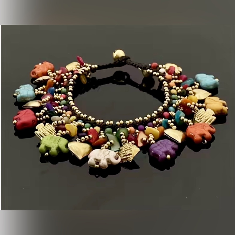 BOHEMIAN ELEPHANT CHARM BRACELET